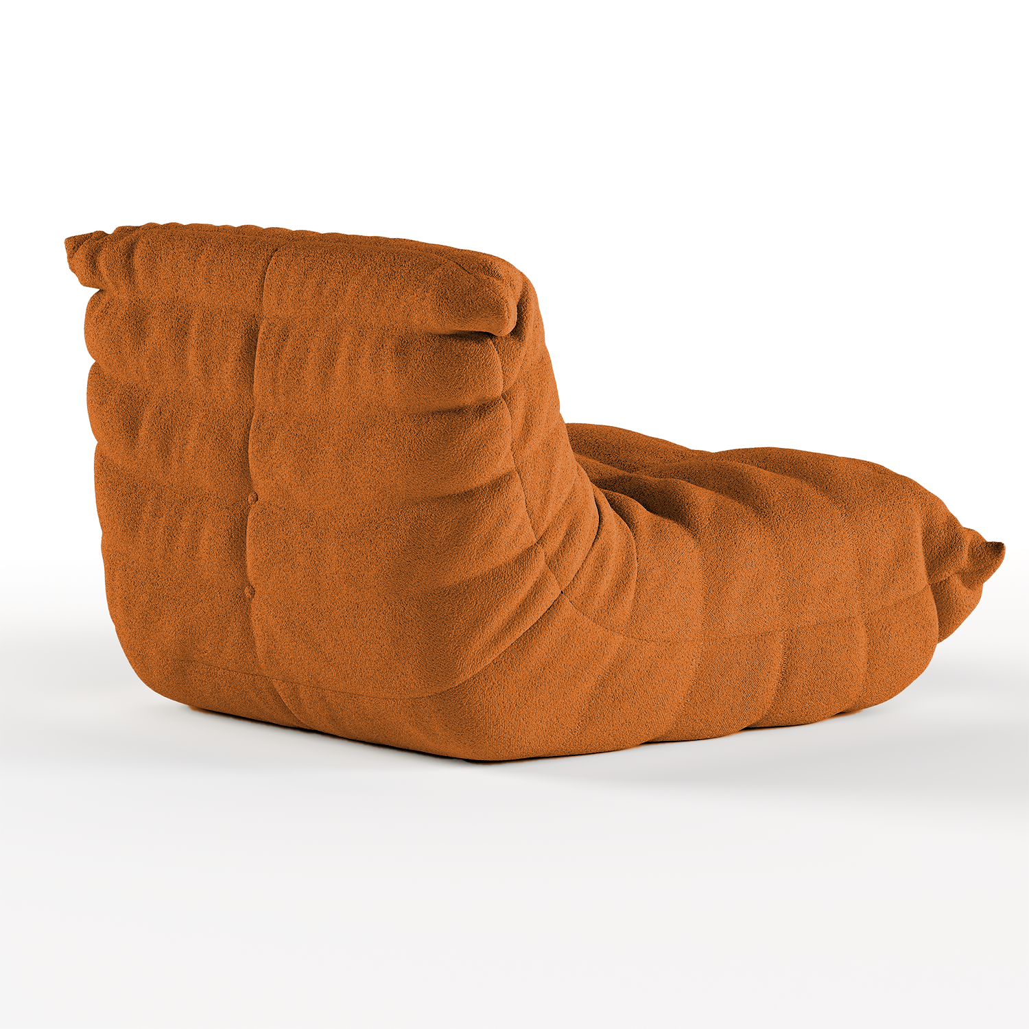<tc>Sofa na Caixa</tc> 1973 1 assento no boucle - laranja