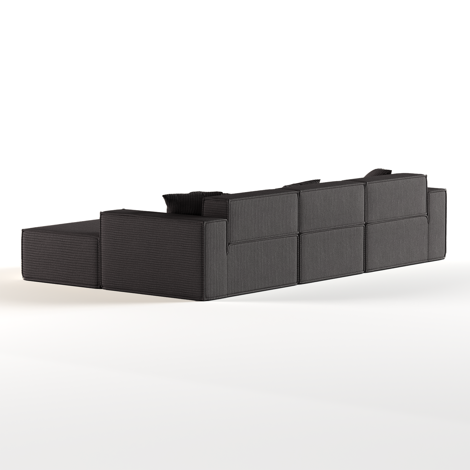<tc>Sofa na Caixa</tc>  <tc>Pelion</tc> 3 assentos + 2 chaises in boucle - cinza