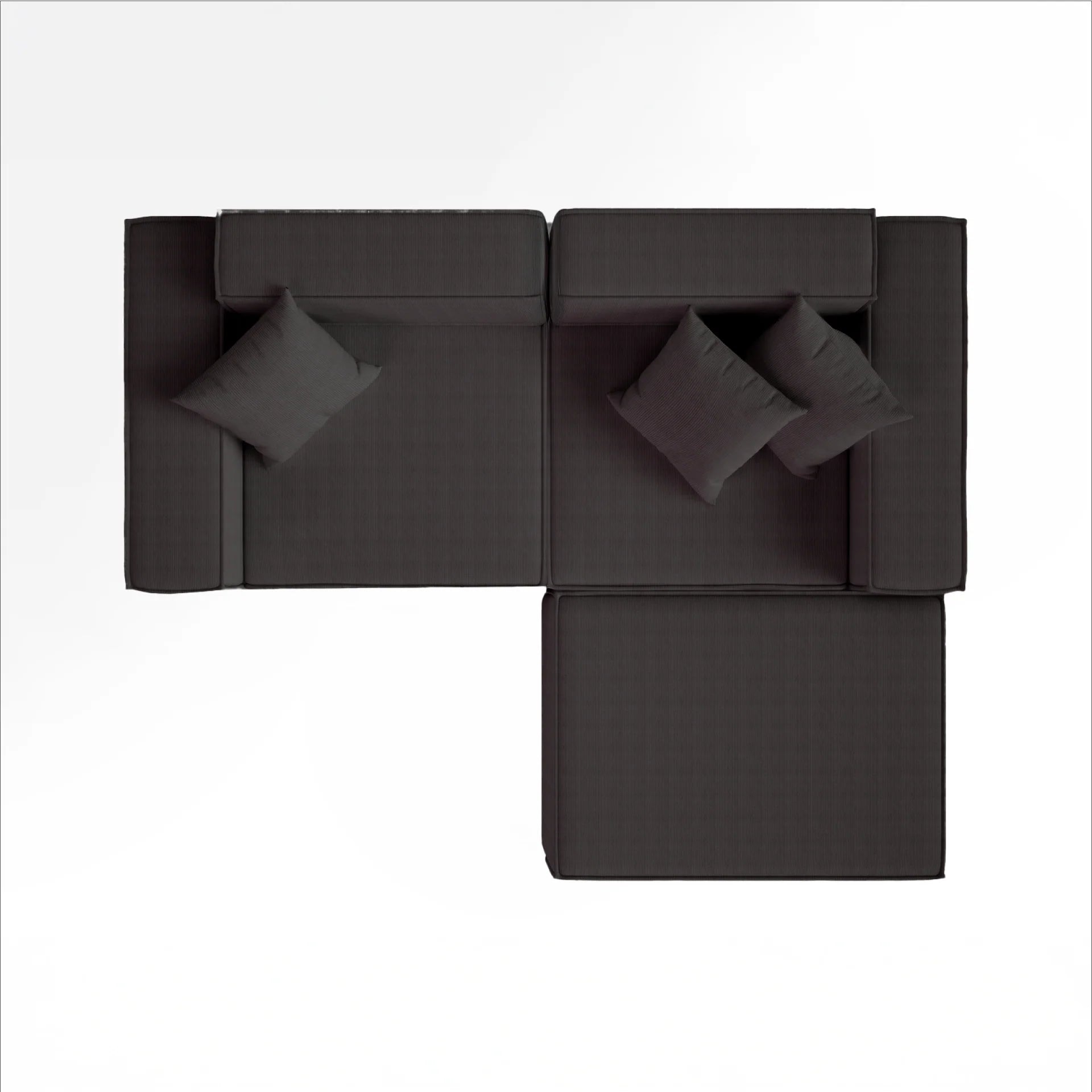 <tc>Sofa na Caixa</tc>  <tc>Pelion</tc> 2 assentos + 1 perseguição no bujão - cinza