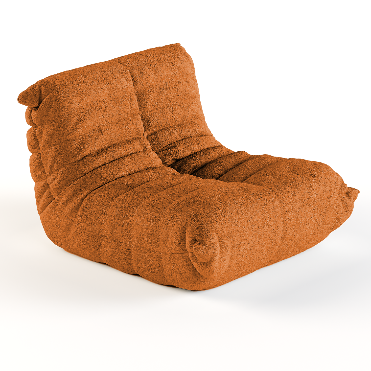 <tc>Sofa na Caixa</tc> 1973 1 assento no boucle - laranja
