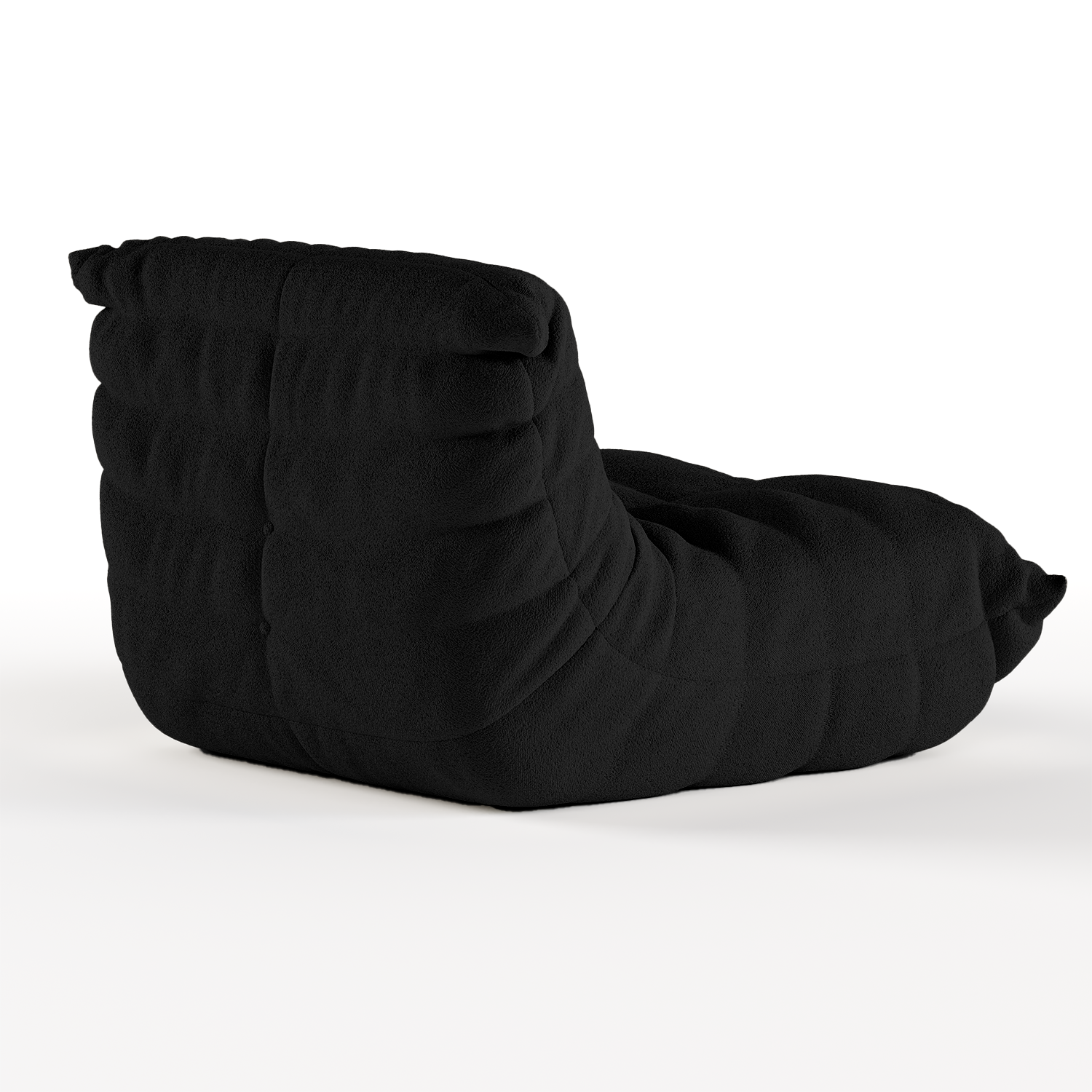 <tc>Sofa na Caixa</tc> 1973 1 assento no boucle - preto