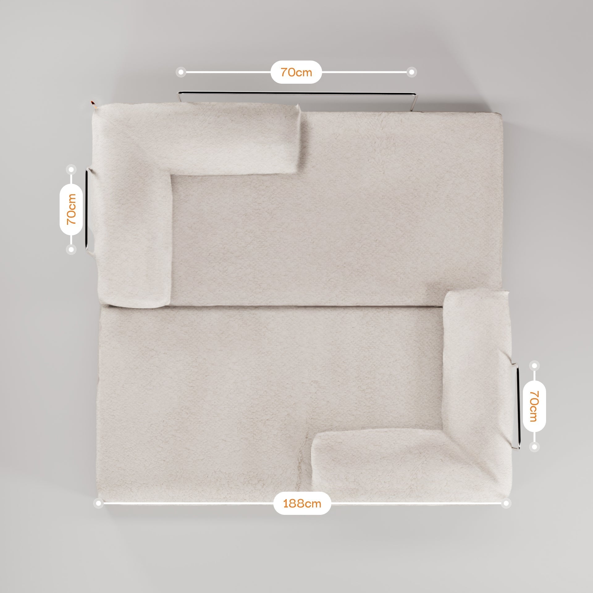 <tc>Sofa na Caixa</tc> Bloom Sofá Boucle - linho
